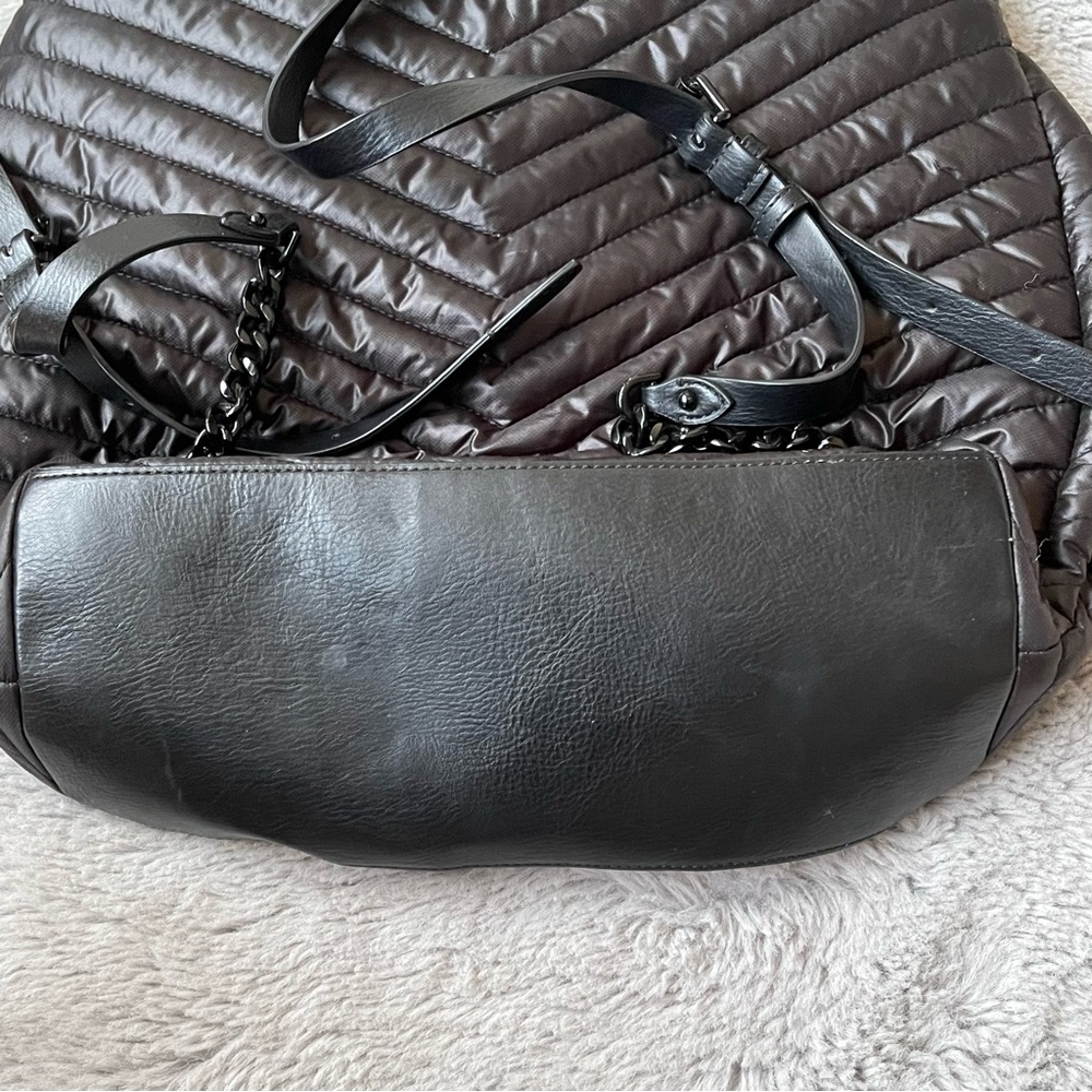 REBECCA MINKOFF Quilted‎ Chevron Backpack Black Chain Handle Designer Bag - Picture 11 of 13